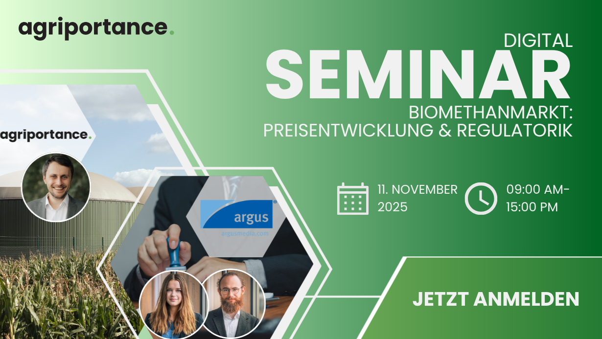 Argus x agriportance | Biomethanmarkt: Preisentwicklung und Regulatorik
